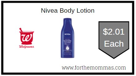 Walgreens: Nivea Body Lotion ONLY $2.01 Each
