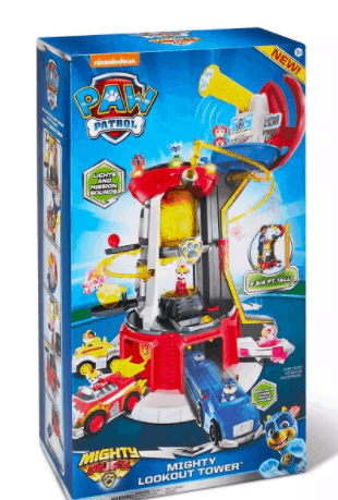 PAW Patrol Super Mighty Pups Lookout Tower with Chase Figure