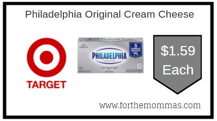 Target: Philadelphia Original Cream Cheese ONLY $1.59 