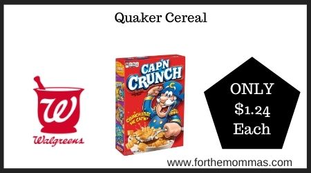 Walgreens: Quaker Cereal