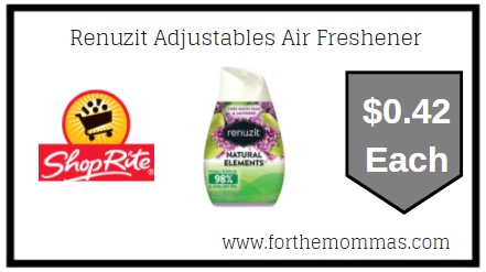 ShopRite: Renuzit Adjustables Air Freshener $0.42 Each 