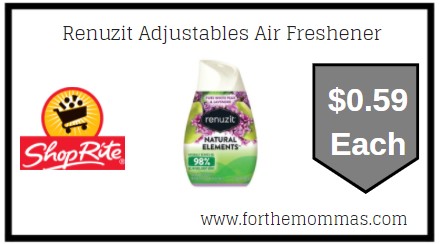ShopRite: Renuzit Adjustables Air Freshener JUST $0.59 Each 
