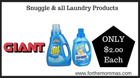 Giant: Snuggle & all Laundry Products