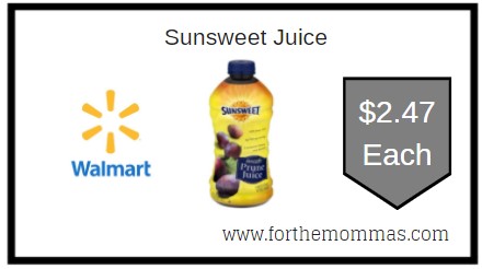 Walmart: Sunsweet Juice ONLY $2.47 Each