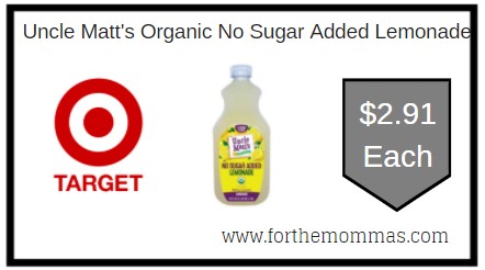 Target: Uncle Matt's Organic Lemonade ONLY $2.91
