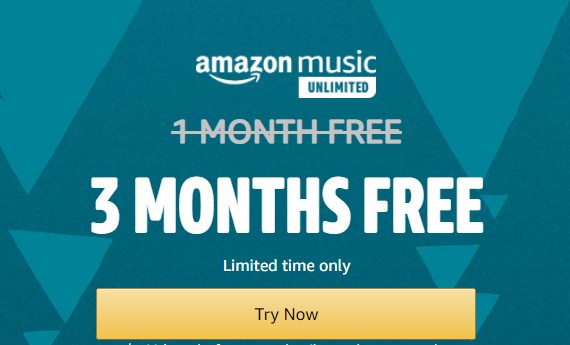 3 Free Months of Amazon Music Unlimited