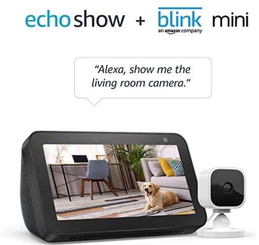 Amazon: Echo Show 5 Charcoal with Blink Mini Indoor Smart Security Camera $49.99 {Reg $125}