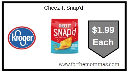 Kroger: Cheez-It Snap'd ONLY $1.99