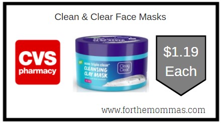 CVS: Clean & Clear Face Masks ONLY $1.19 Each