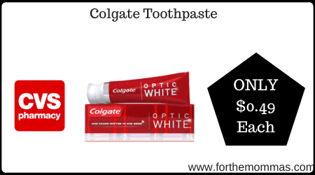 CVS: Colgate Toothpaste ONLY $0.49 Each
