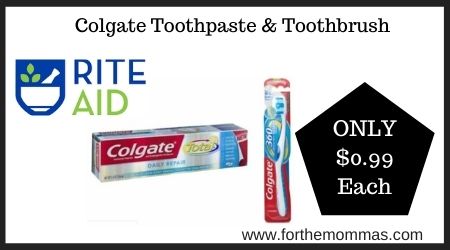 Rite Aid: Colgate Toothpaste & Toothbrush