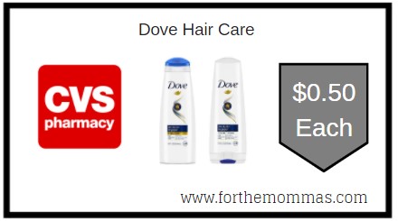 CVS: Dove Hair Care ONLY $0.50 Each