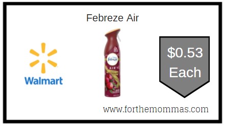 Walmart: Febreze Air ONLY $0.53 Each