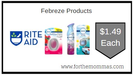 Rite Aid: Febreze Products ONLY $1.49 Each
