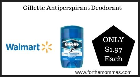 Walmart: Gillette Antiperspirant Deodorant