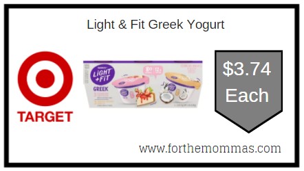 Target: Light & Fit Greek Yogurt Only $3.74