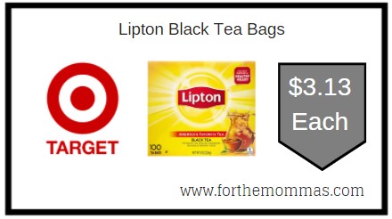 Target: Lipton Black Tea Bags - 100ct ONLY $3.13 