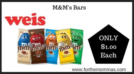 Weis: M&M's Bars