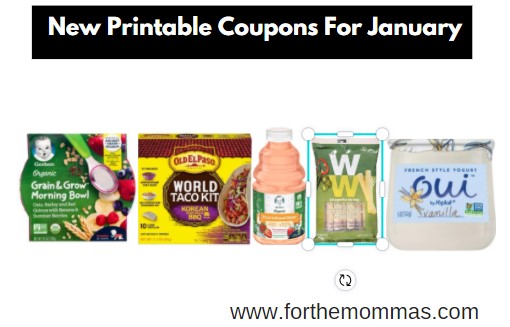 New Coupons For January Over $150 In Savings