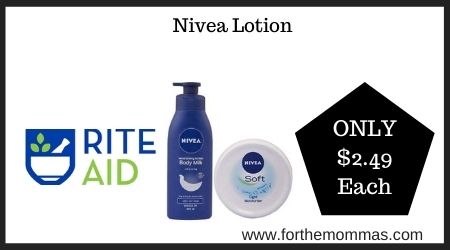Rite Aid: Nivea Body Lotion ONLY $2.49 Each