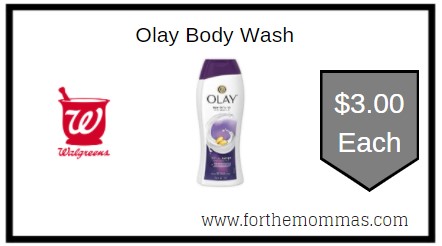 Walgreens: Olay Body Wash ONLY $3.00 Each