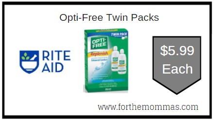Rite Aid: Opti-Free Twin Packs ONLY $5.99 