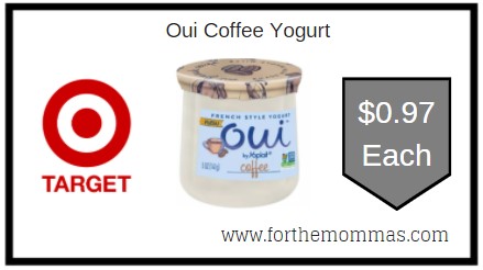 Target: Oui Coffee Yogurt $0.97 