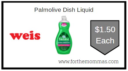 Weis: Palmolive Dish Liquid ONLY $1.50 Each