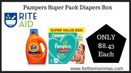 Rite Aid: Pampers Super Pack Diapers Box