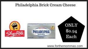 ShopRite: Philadelphia Brick Cream Cheese