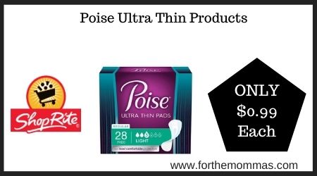 ShopRite: Poise Ultra Thin Products