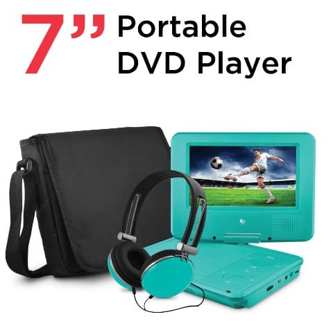 Walmart: Ematic 7" Portable DVD Player with Color Headphones & Case - $44.99
