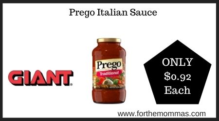 Giant: Prego Italian Sauce