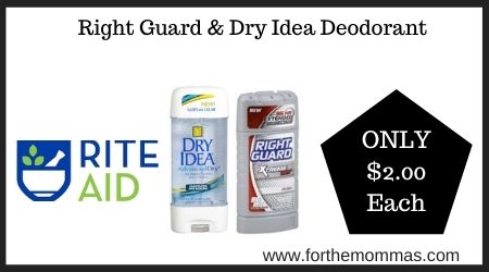 Rite Aid: Right Guard & Dry Idea Deodorant