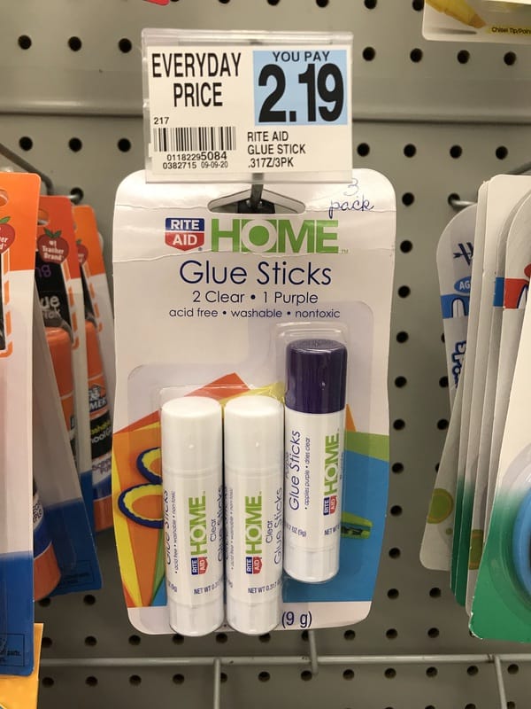 Rite Aid: Rite Aid Glue Sticks