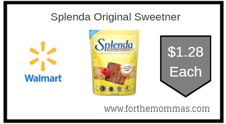 Walmart: Splenda Original Sweetner ONLY $1.28 Each 