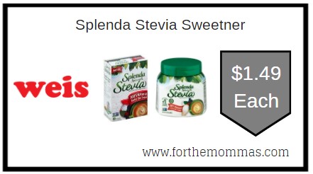 Weis: Splenda Stevia Sweetner ONLY $1.49 Each
