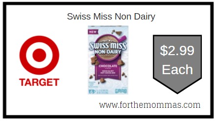 Target: Swiss Miss Non Dairy $2.99 