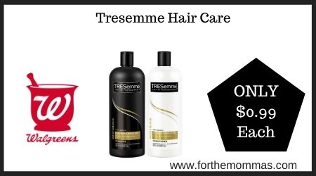 Walgreens: Tresemme Hair Care ONLY $0.99 Each
