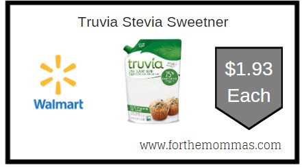 Walmart: Truvia Stevia Sweetner ONLY $1.93 Each