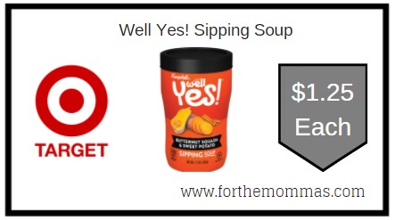 Target: Well Yes! Sipping Soup ONLY $1.25 Each 