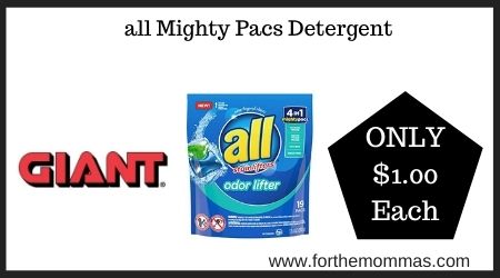 Giant: all Mighty Pacs Detergent