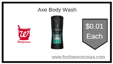 Walgreens: Axe Body Wash ONLY $0.01