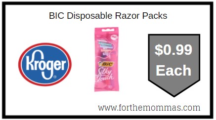 Kroger: BIC Disposable Razor Packs $0.99 Each