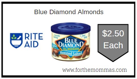 Rite Aid: Blue Diamond Almonds ONLY $2.50 Each