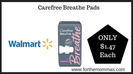 Walmart: Carefree Breathe Pads