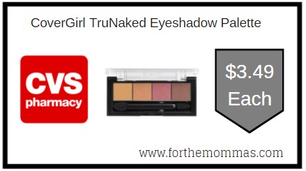 CVS: CoverGirl TruNaked Eyeshadow Palette ONLY $3.49 Each 