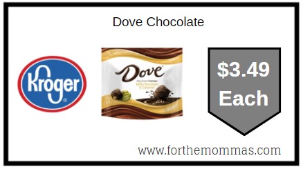 Kroger: Dove Chocolate ONLY $3.49 Each