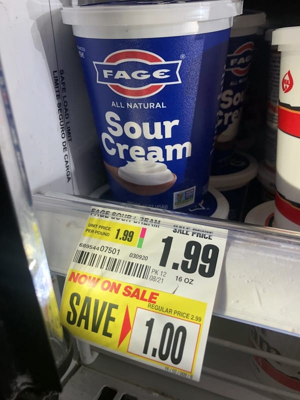 ShopRite: Fage Sour Cream Products