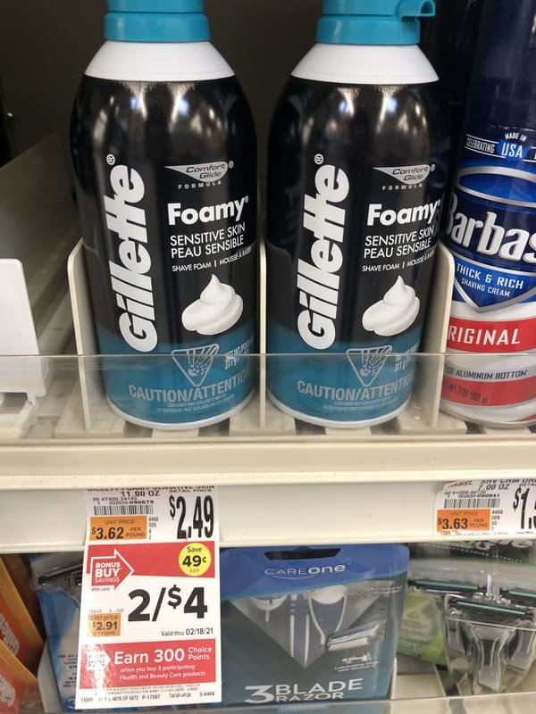 Gillette Foamy Shave Products
